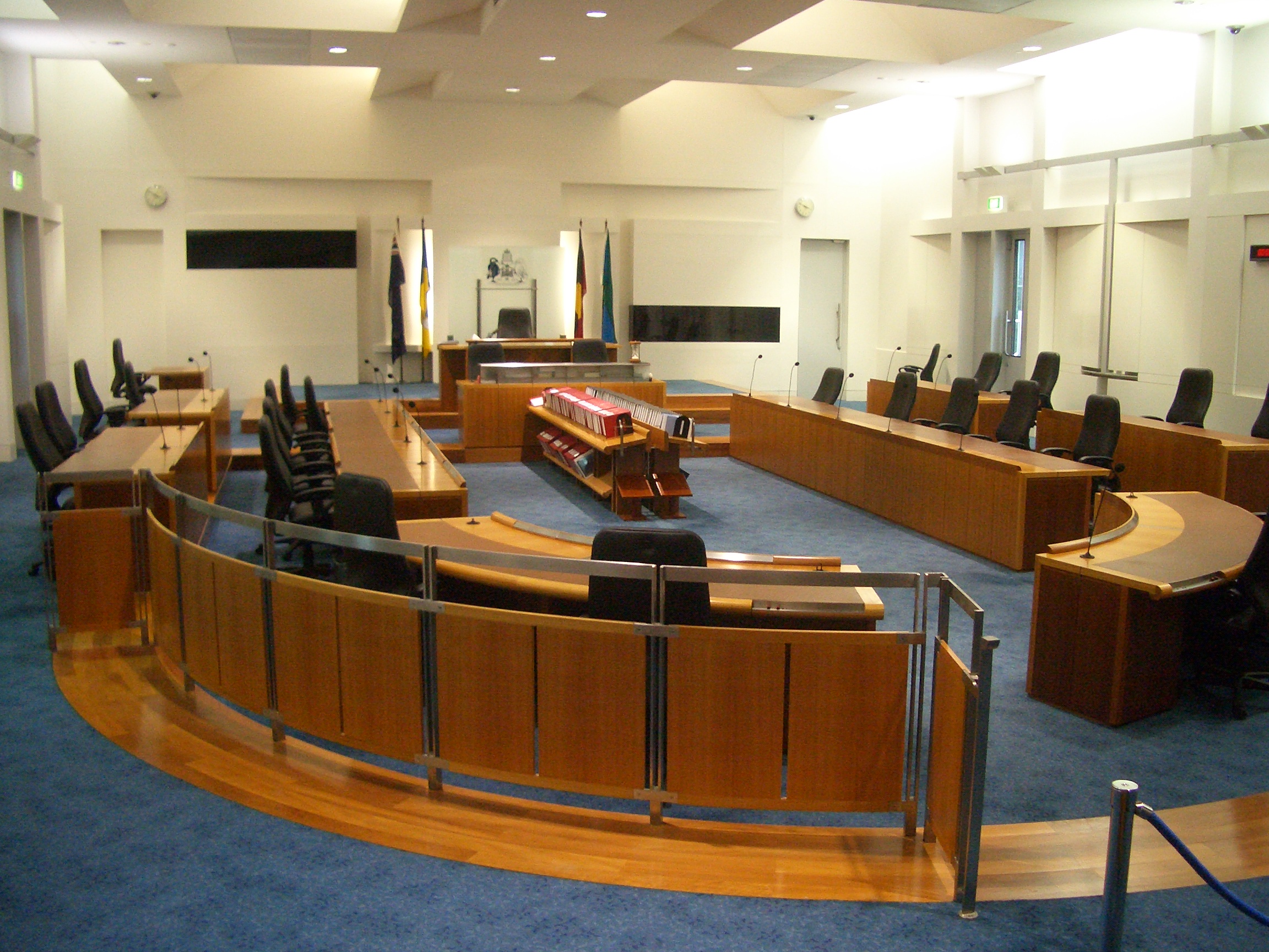 The Legislative Assembly chamber of the ACT Parliament.