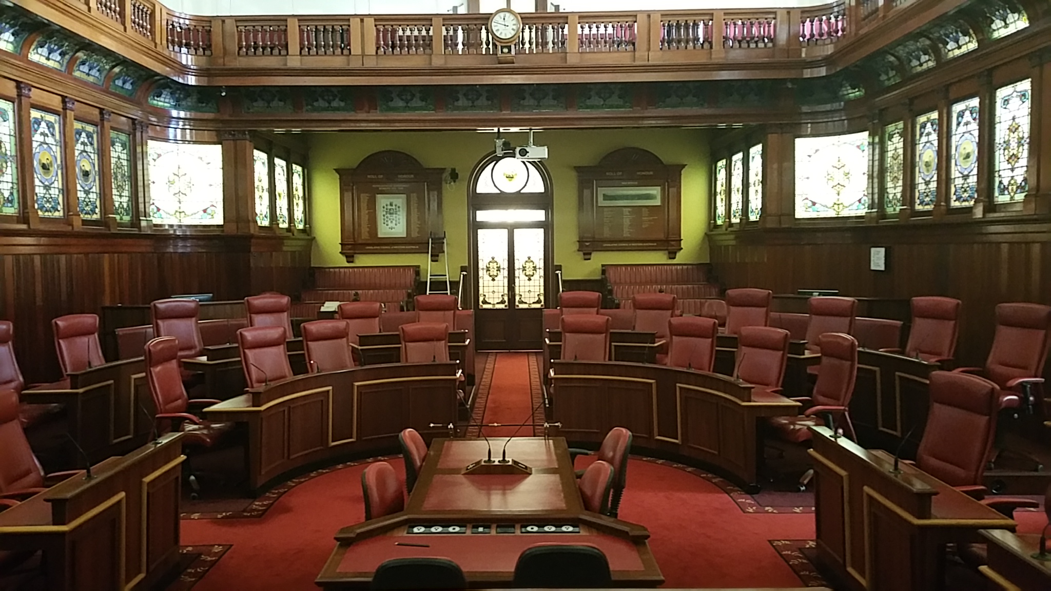 A photo of the interior of the West Australian Legislative Council chamber.